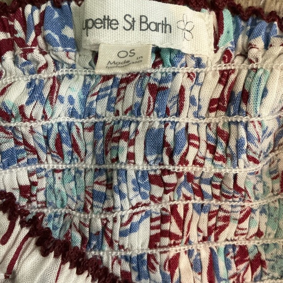 Poupette St. Barth Cream Bustier Crop Top Sleeveless Size OS - Picture 3 of 6